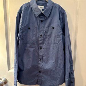 Sonoma Kids M Blue Button Down Long-sleeved Collared Shirt